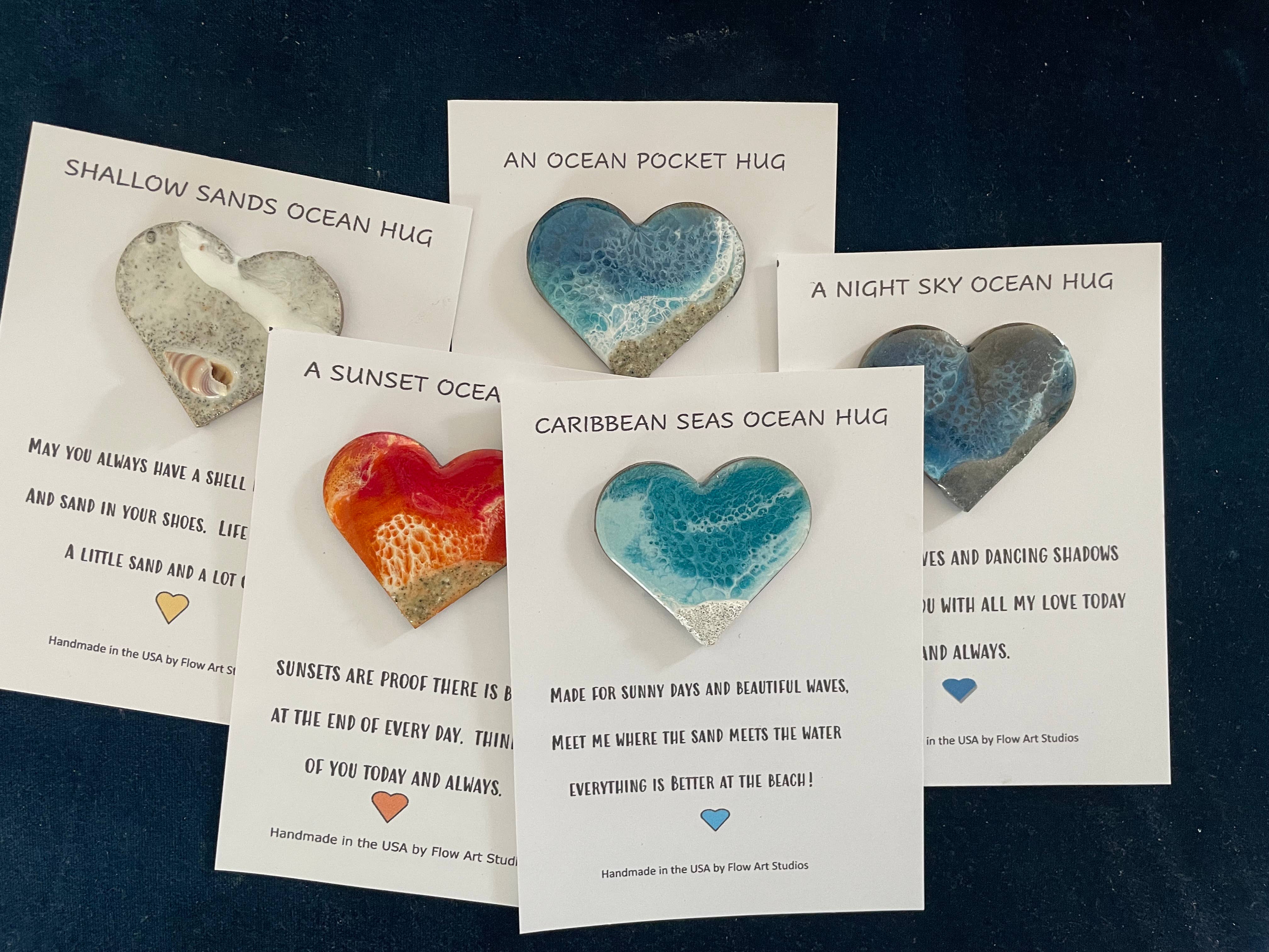 Flow Art Studios - Wholesale Everyday Greeting Card - Ocean Pocket Heart Variety Pack (5 in all)1