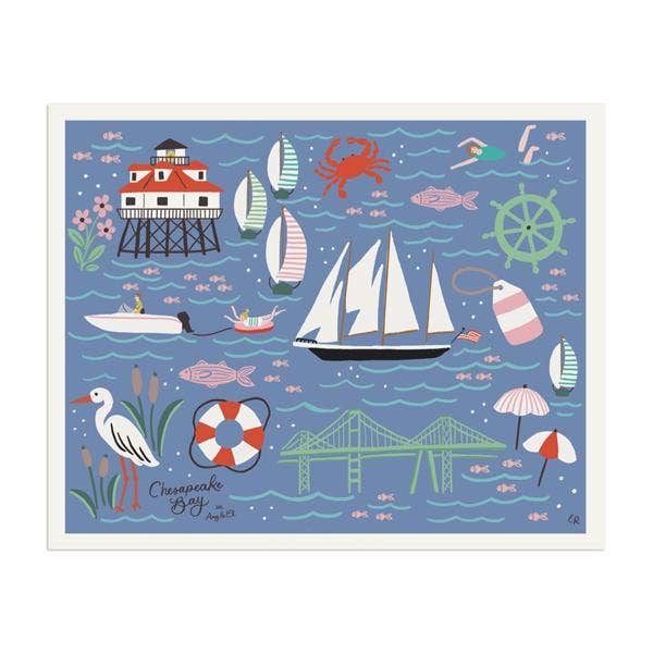 Chesapeake Bay "Chesapeake" Art Print for wholesale by Anchor Point Paper Co.