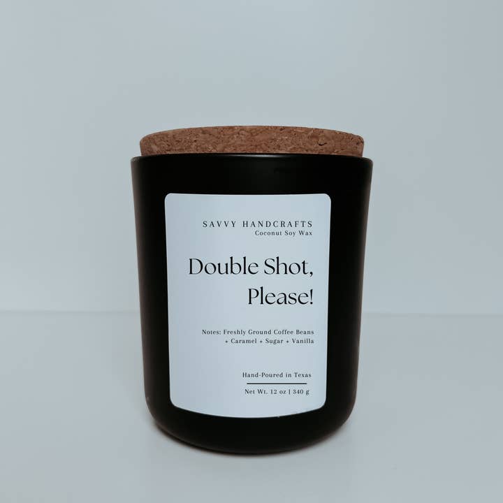 Savvy Handcrafts - Wholesale Jar/Filled Candle - 12oz Candle - Double Shot, Please!1