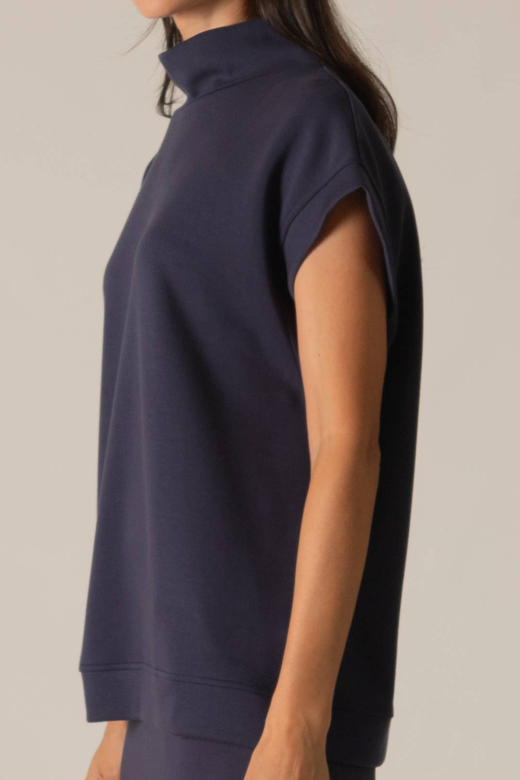 P. CILL - Wholesale Knit Top - Women's - P. CILL Butter Modal Mock Neck Capped Sleeve Top10