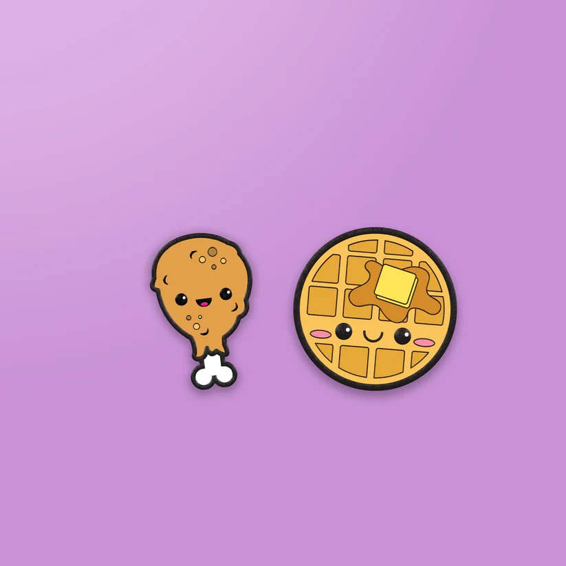 Pals & Co. – wholesale Lapel pin/button – Chicken & Waffle - Enamel Pin Set0