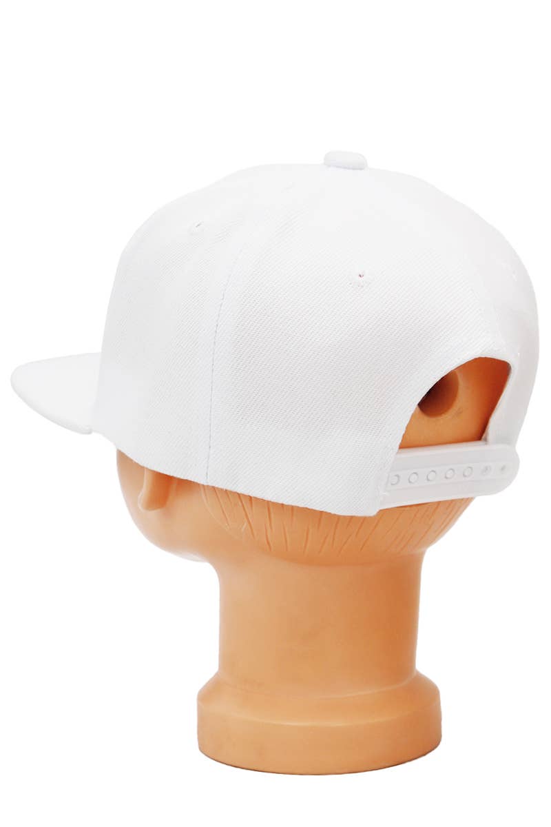 Cap Zone - Wholesale Baseball Cap - Kids - Kids Solid Twill Snap Back Flat Bill Cap32
