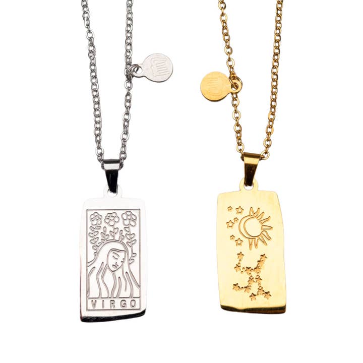 Down To Earth - Vente Colliers à pendentif - Carte de tarot Zodiac et collier d'astrologie37