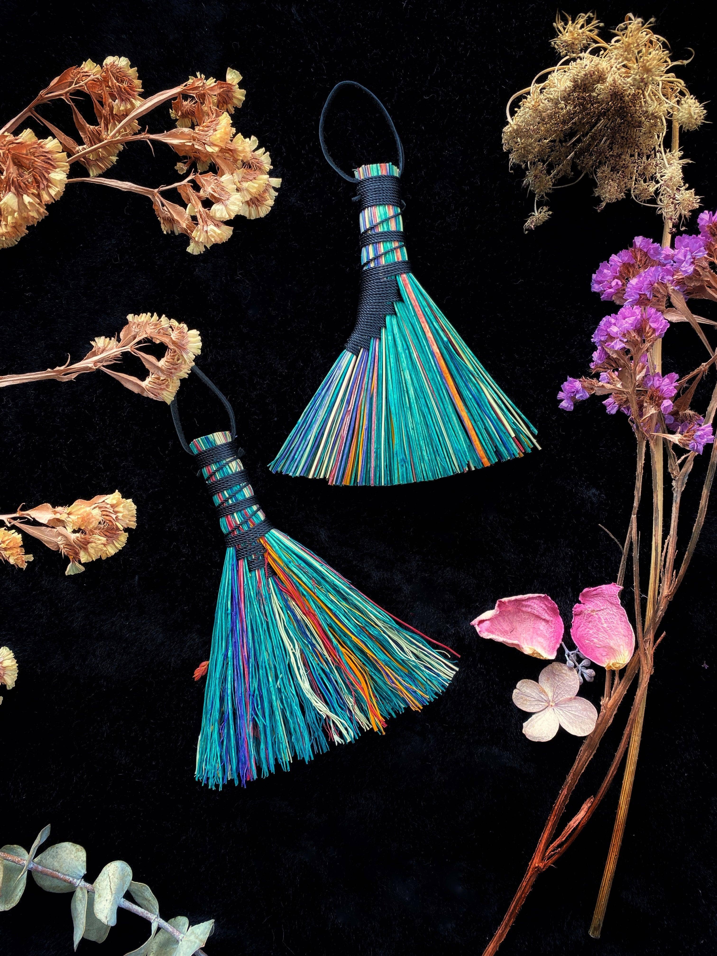 Keven Craft Rituals LLC - Wholesale Meditation Supplies - Hand Dyed Altar Brooms - 5 -6” Broomcorn1