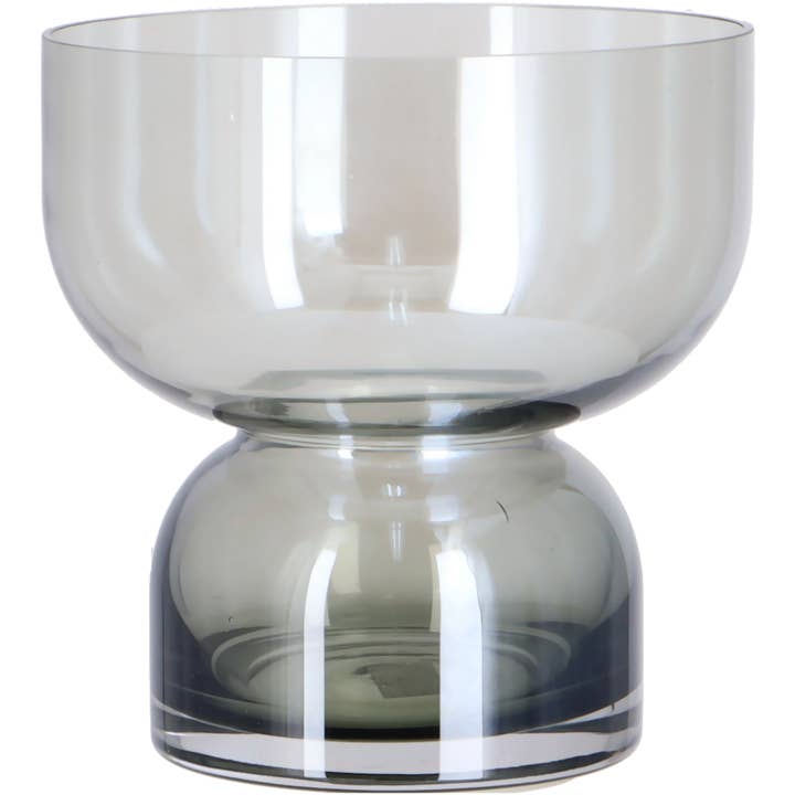 Glas Skål Noelia På Fod, D20cm H21cm, Grå for engroshandel hos Vosteen