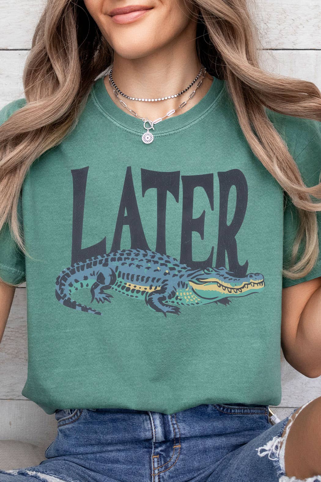 Kissed Apparel - Wholesale Screen Printed T-Shirt - Women's - Later Gator Comfort Colors Tee8