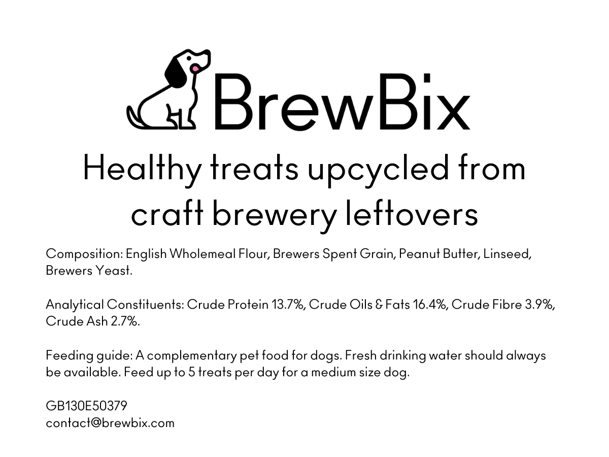 BrewBix - Wholesale Pet Treats - Dog - 12 x 100g BrewBix dog treats TRIAL Box incl samples+POS6