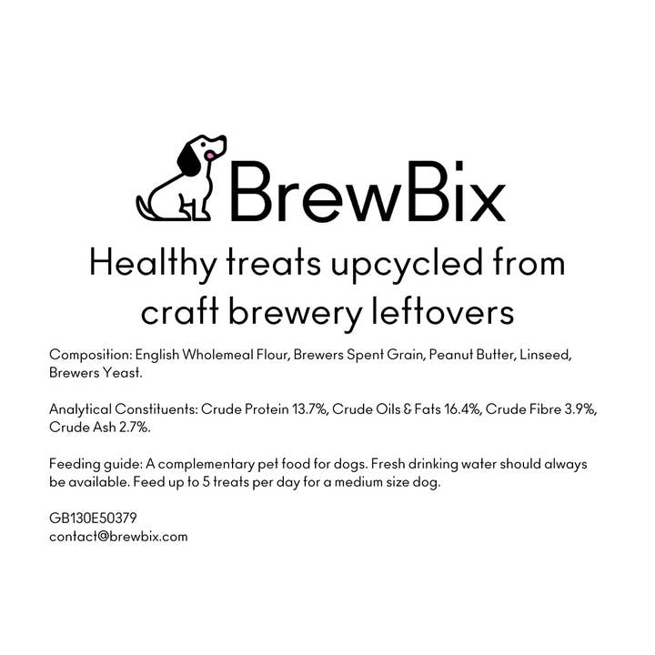 BrewBix – wholesale Pet treats – Dog – BrewBix dog treats TRIAL Box 12 x 100g box incl samples+POS6
