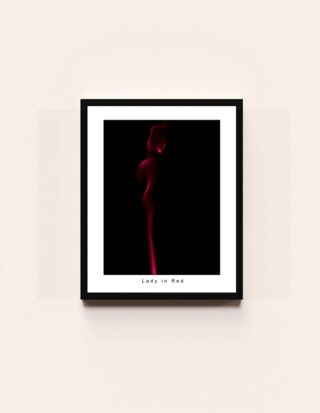 Motorsportmugs – wholesale Art print – Framed A3 ‘lady in red ‘ smoke art print