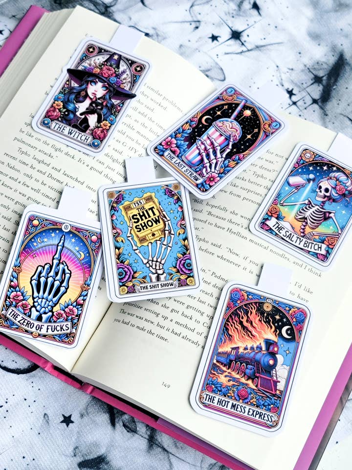 The Hot Mess Express Tarot Magnetic Bookmark for wholesale by Galactic Sapphire