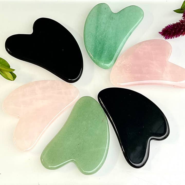 KayleeNYC - Wholesale Gua Sha tool - Natural Crystal Gua Sha Facial Massage Heart