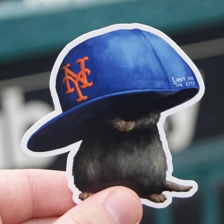 Mets Rat Vinyl Die Cut Sticker | Lost in the City for wholesale by Santi of all Trades