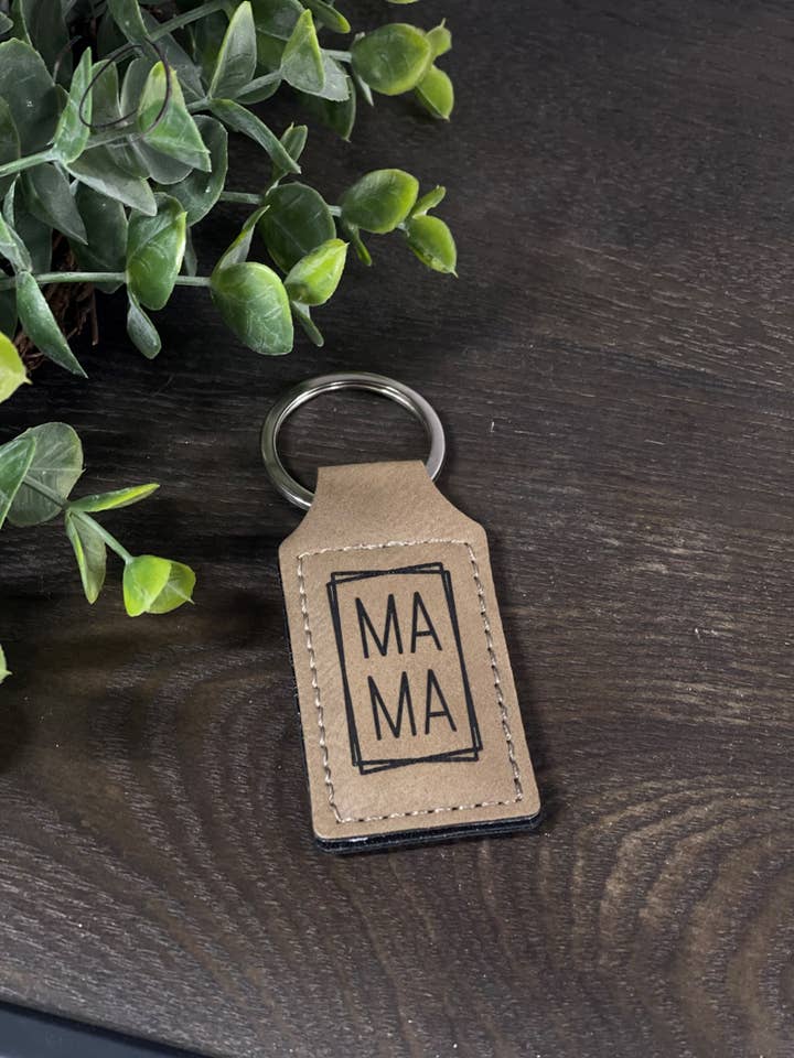 Porta-chaves Mama Quadrada Pele por atacado de CMD Wholesale