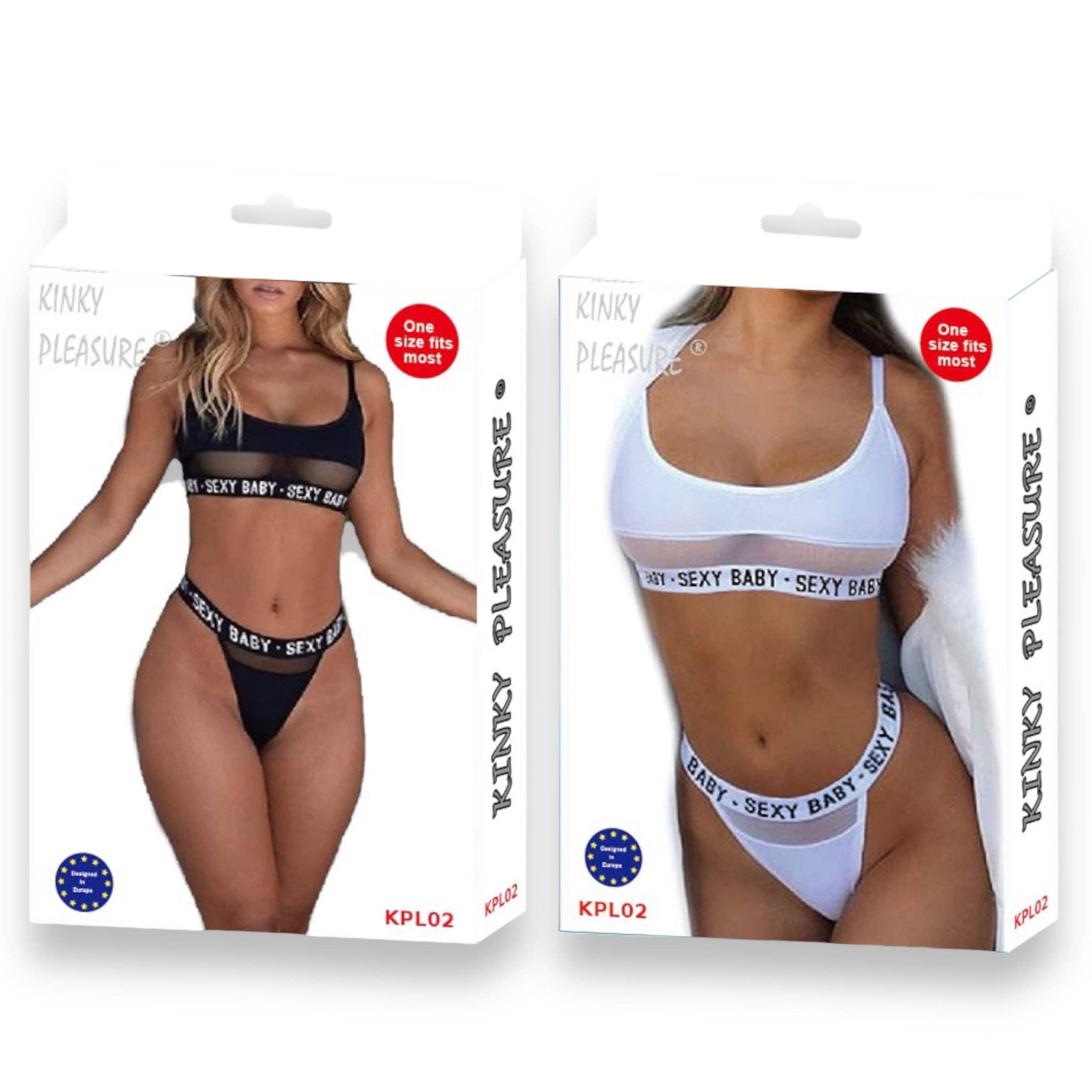 Kinky Pleasure - Wholesale Lingerie Set - Women's - Kinky Pleasure - KPL02 - Sexy Lingerie - One Size Fits Most - 3 Sizes - 2 Colors - 1 Piece9