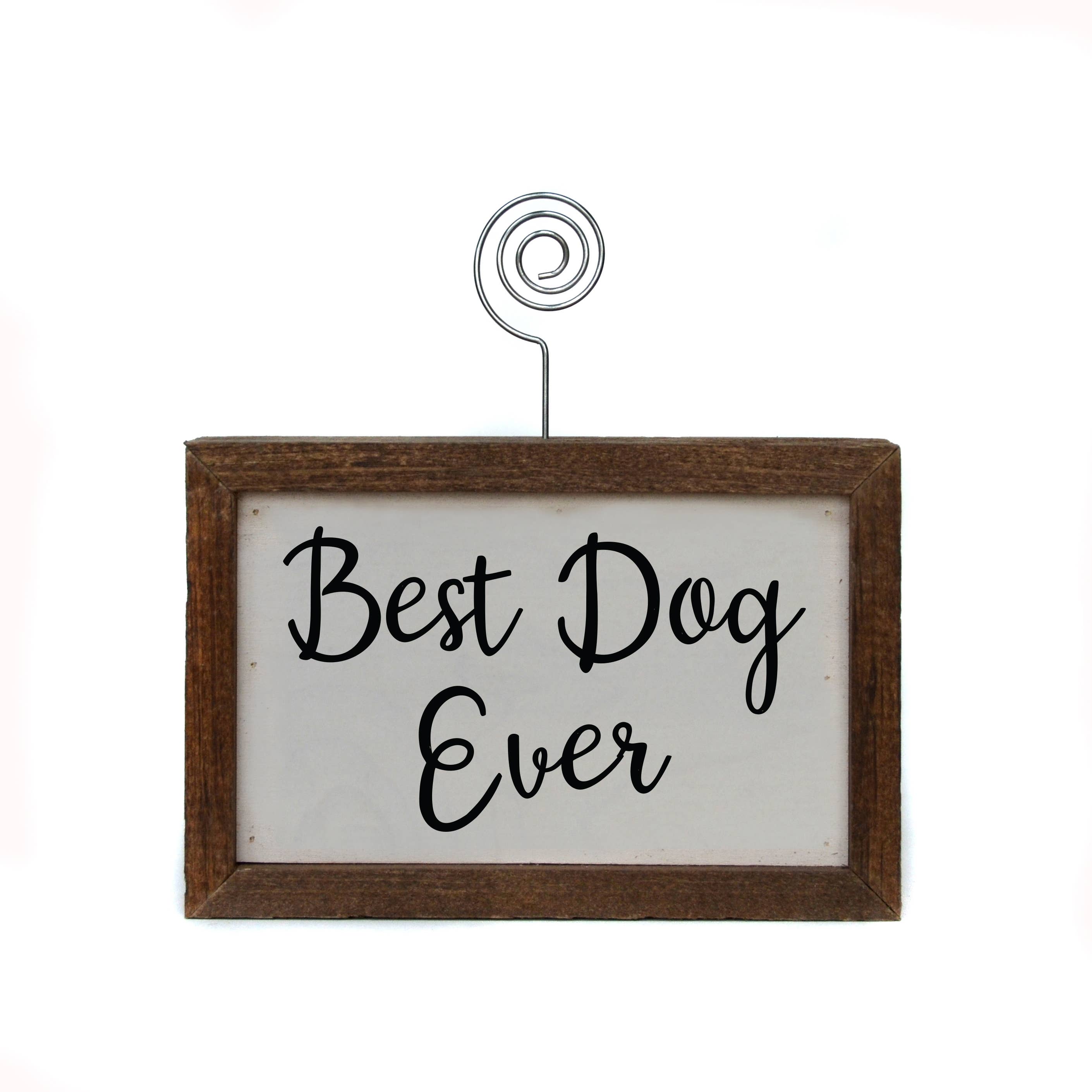 Driftless Studios - Wholesale Picture Frame - 6X4 Tabletop Picture Frame Block - Best Dog Ever