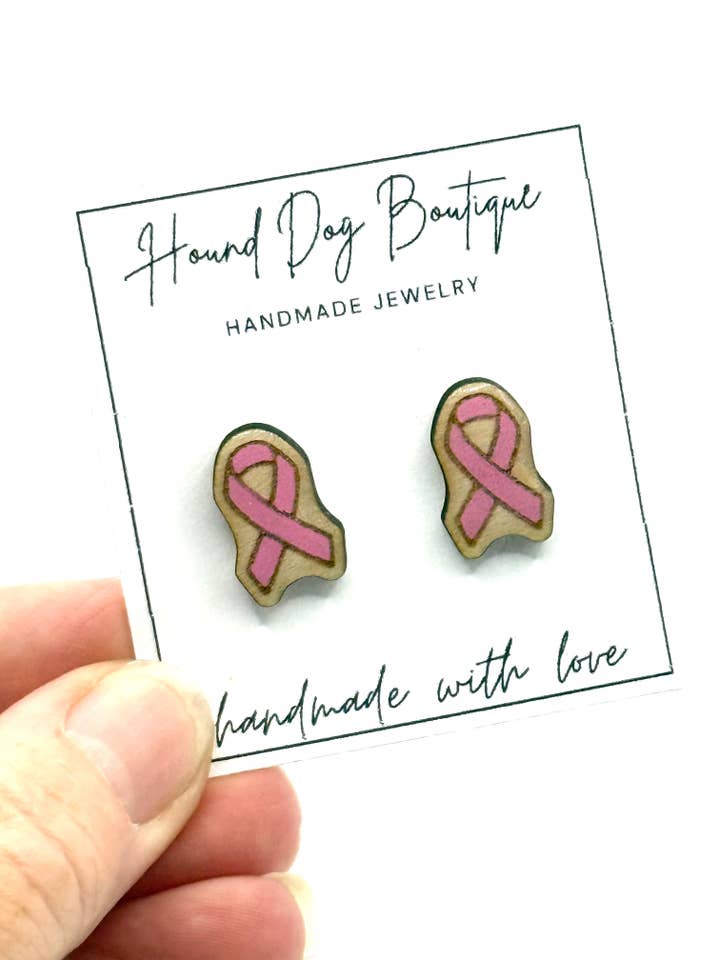 Breast Cancer Awareness roze lintoorbellen voor wholesale door Hound Dog Boutique