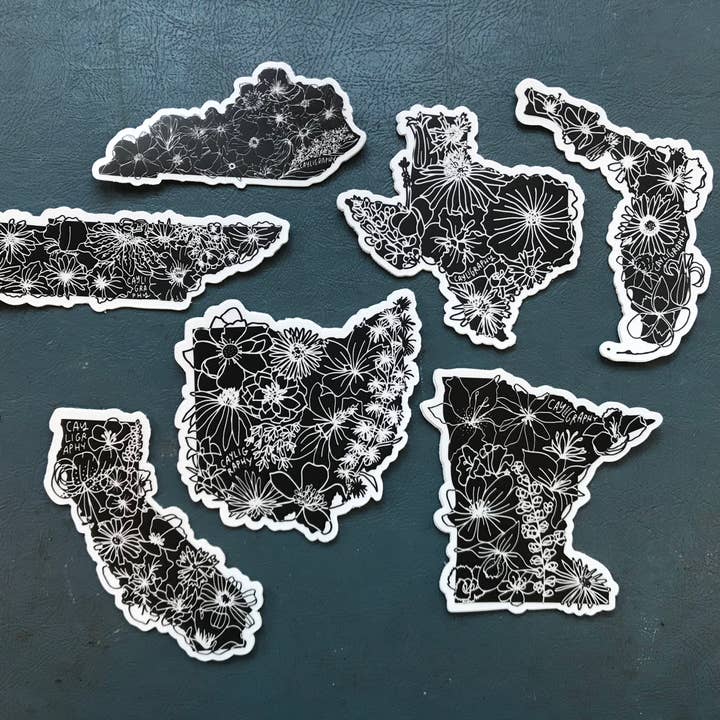 Statens Native Botanisk Sticker for engroshandel hos Cayligraphy