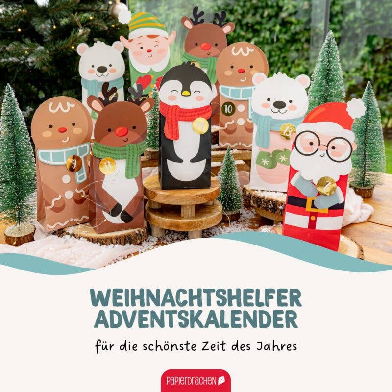 Papierdrachen - Vente Calendriers de l'avent - Calendrier de l'Avent avec pièces découpées – Christmas Company1
