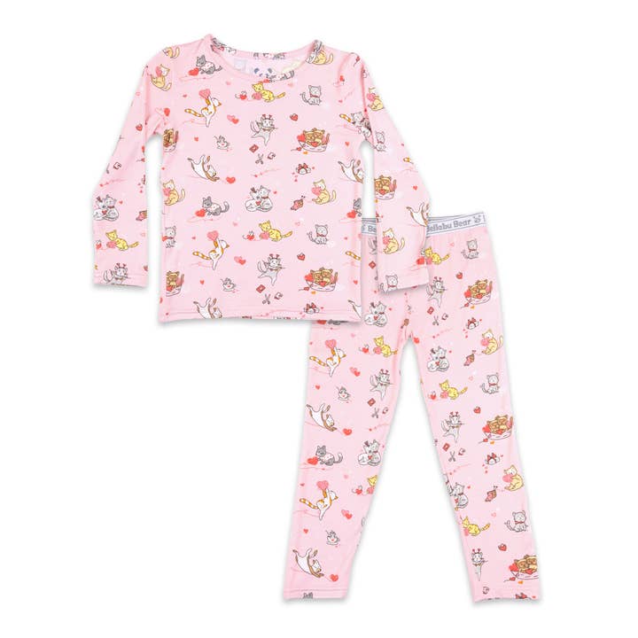 Bellabu Bear - Wholesale Pyjamaset - Kinderen - Liefde Kittens Bamboe Kinderpyjama's