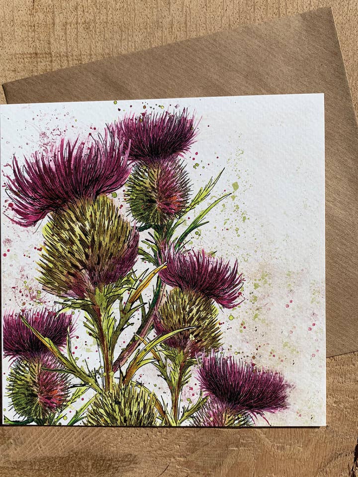 Tarjeta de felicitación de cardo para venta al por mayor de Dollyhotdogs