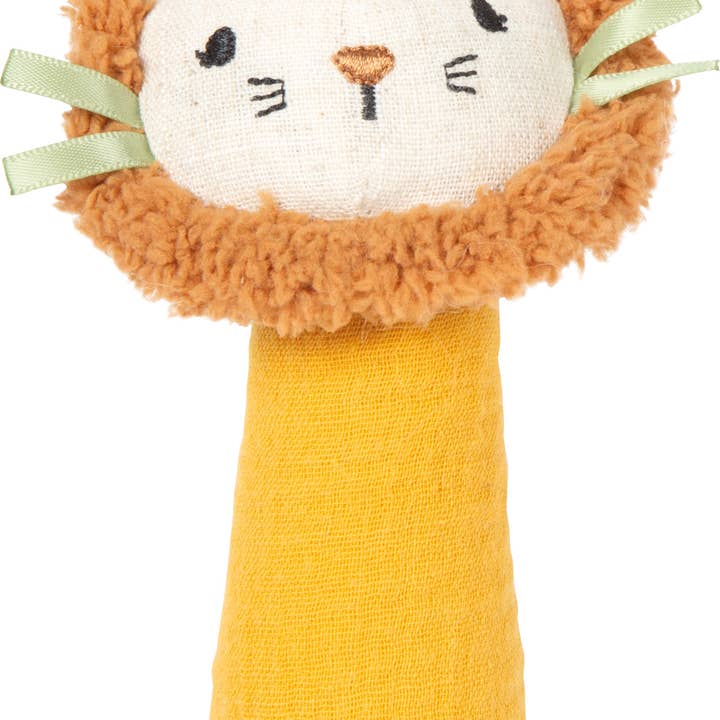 Kleine Rammelaar & Stoffgrijpring „Little Lion“ | Babyspeelgoed voor wholesale door small foot