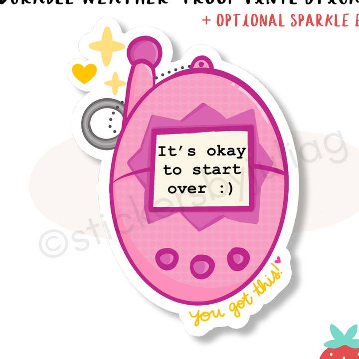 Está bien empezar de nuevo - Pegatina virtual para mascotas para venta al por mayor de The Pleiadian Altar