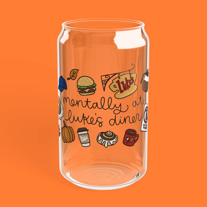 YellowBridge - Wholesale Drinking Glass/Cup - Mentally at Lukes Diner Beer Can Glass 0