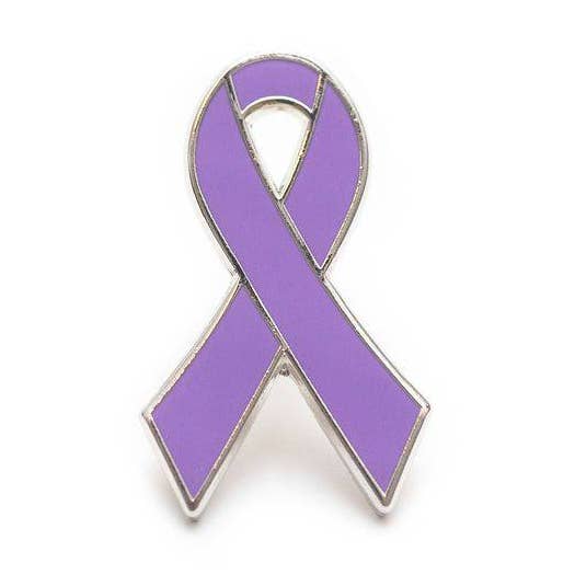 Orchid Awareness Ribbon Enamel Pin for wholesale by Dream Maker Pins
