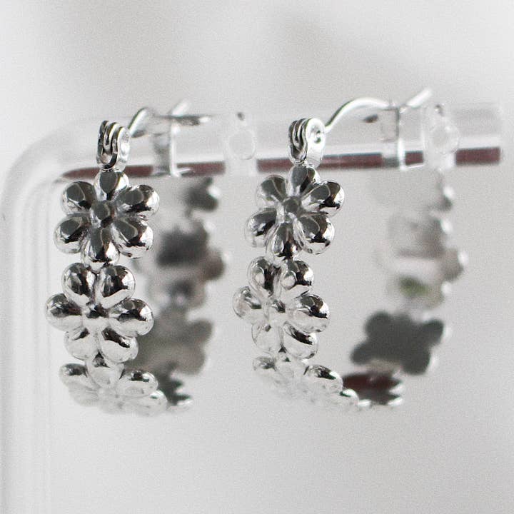 Flower power stainless steel hoops for wholesale by Lovanju