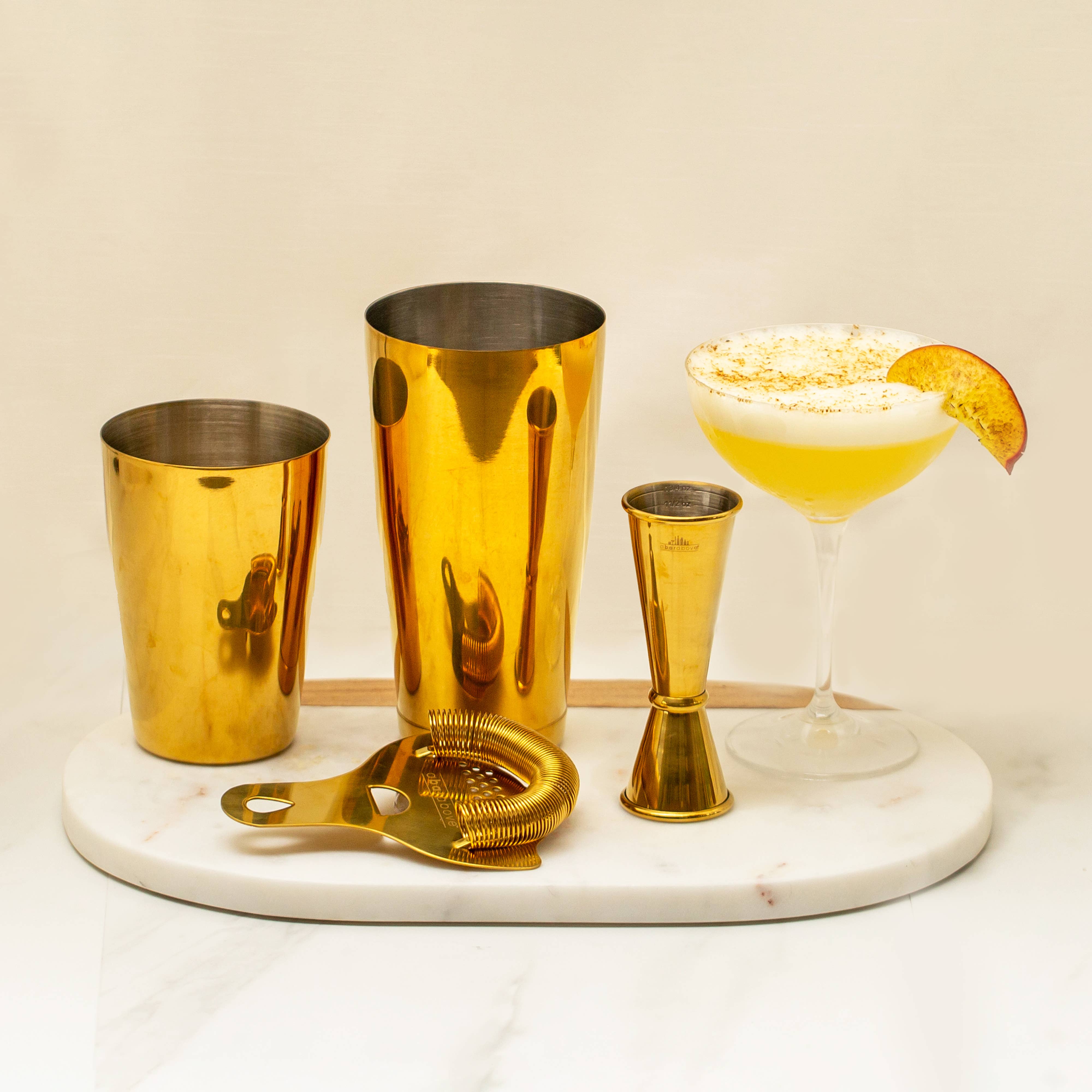 A Bar Above – wholesale Bar tool – Craft Cocktail Bar Set, Gold (4 Piece)2