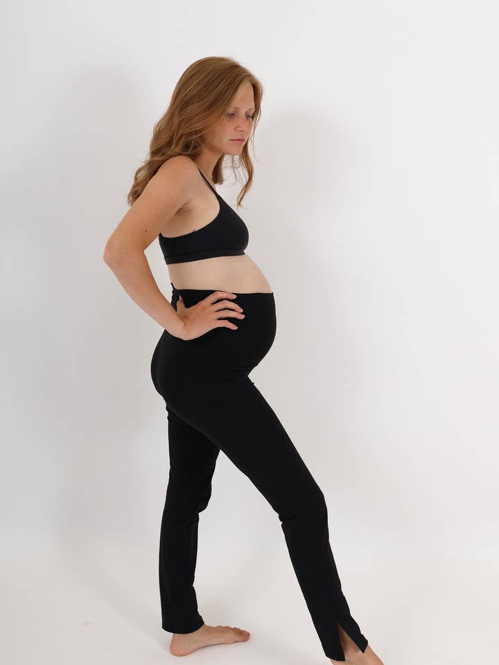 SILEA™ Everyday Style Side Slit Hi-Rise Maternity Legging for wholesale by RASKANA
