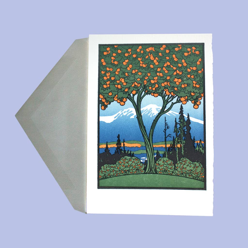 Saturn Press – wholesale Everyday greeting card – Orange Tree1