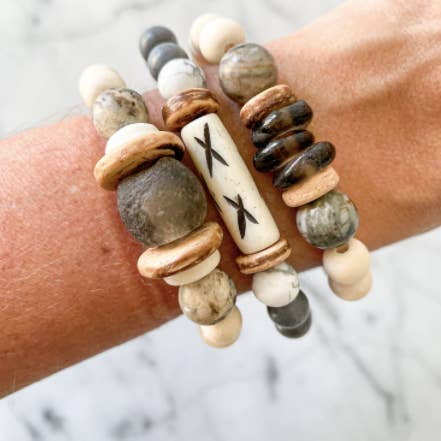Twine & Twig - Wholesale Jewelry Set - Trio Stack Bracelet Set | Stone1