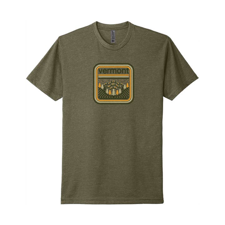 Vermont Square Graphic Screen Printed Unisex Tee for wholesale by New Duds