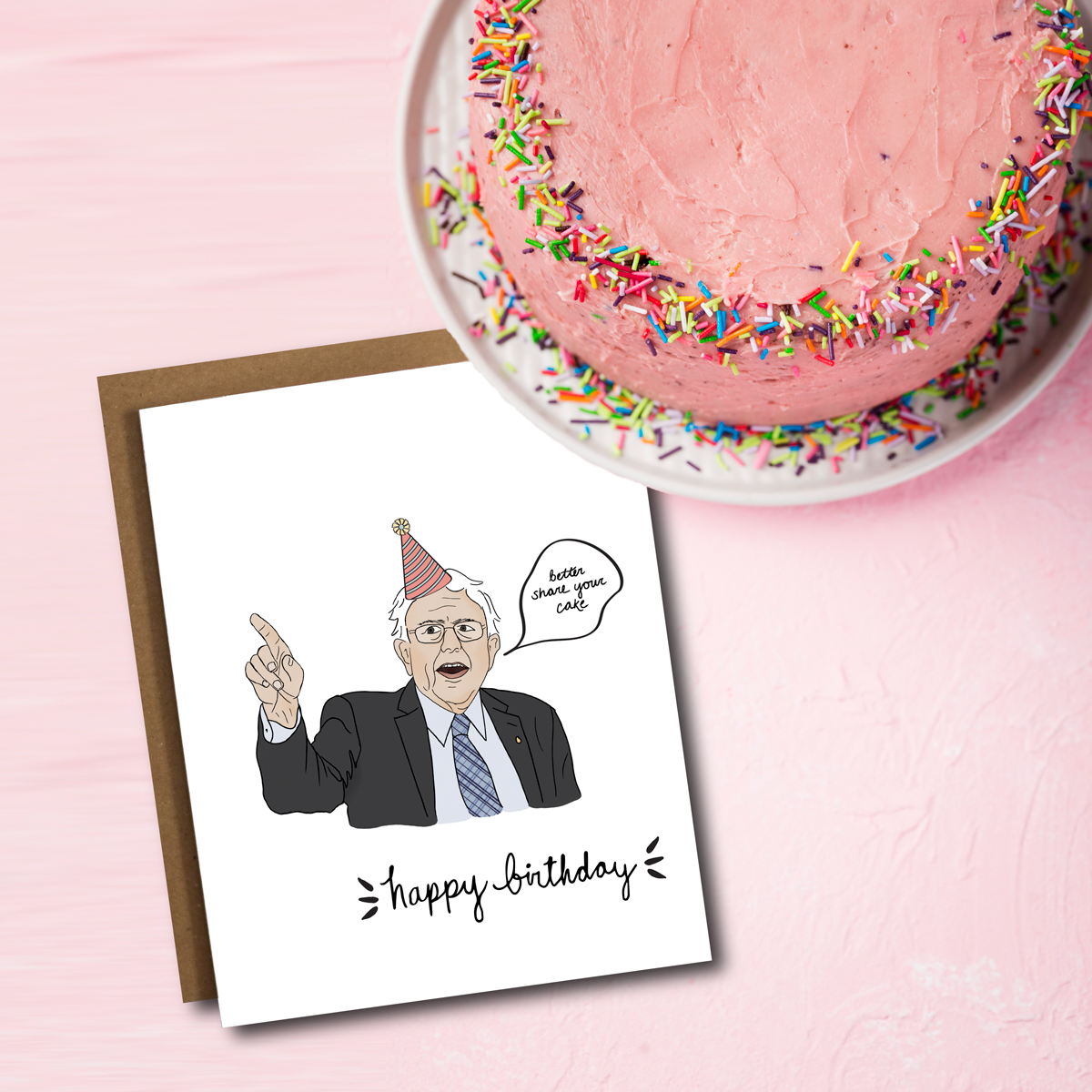 The Card Bureau - Wholesale Birthday Card - Bernie Sanders Birthday Card1