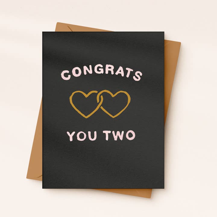 Carte Congrats You Two | Carte de fiançailles | Carte de mariage pour la vente par Daydream Prints