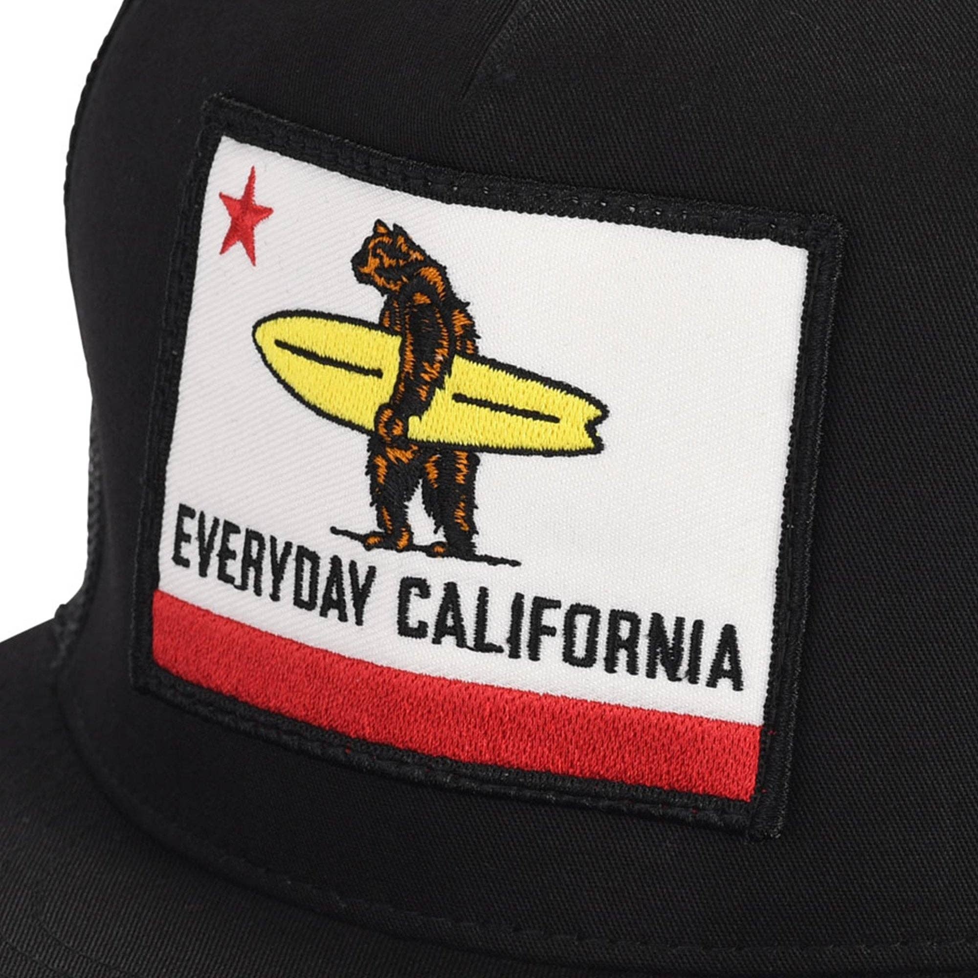 Everyday California - Wholesale Trucker Hat - Unisex - Shores Snapback Hat - Everyday California Flag Surfing Bear 6