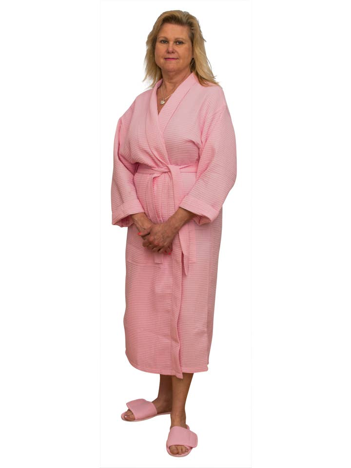 Alan Pendergrass Robes - Wholesale Robe - Unisex - Kimono Cotton/ Waffle Robe, 48", One Size Fits Most5