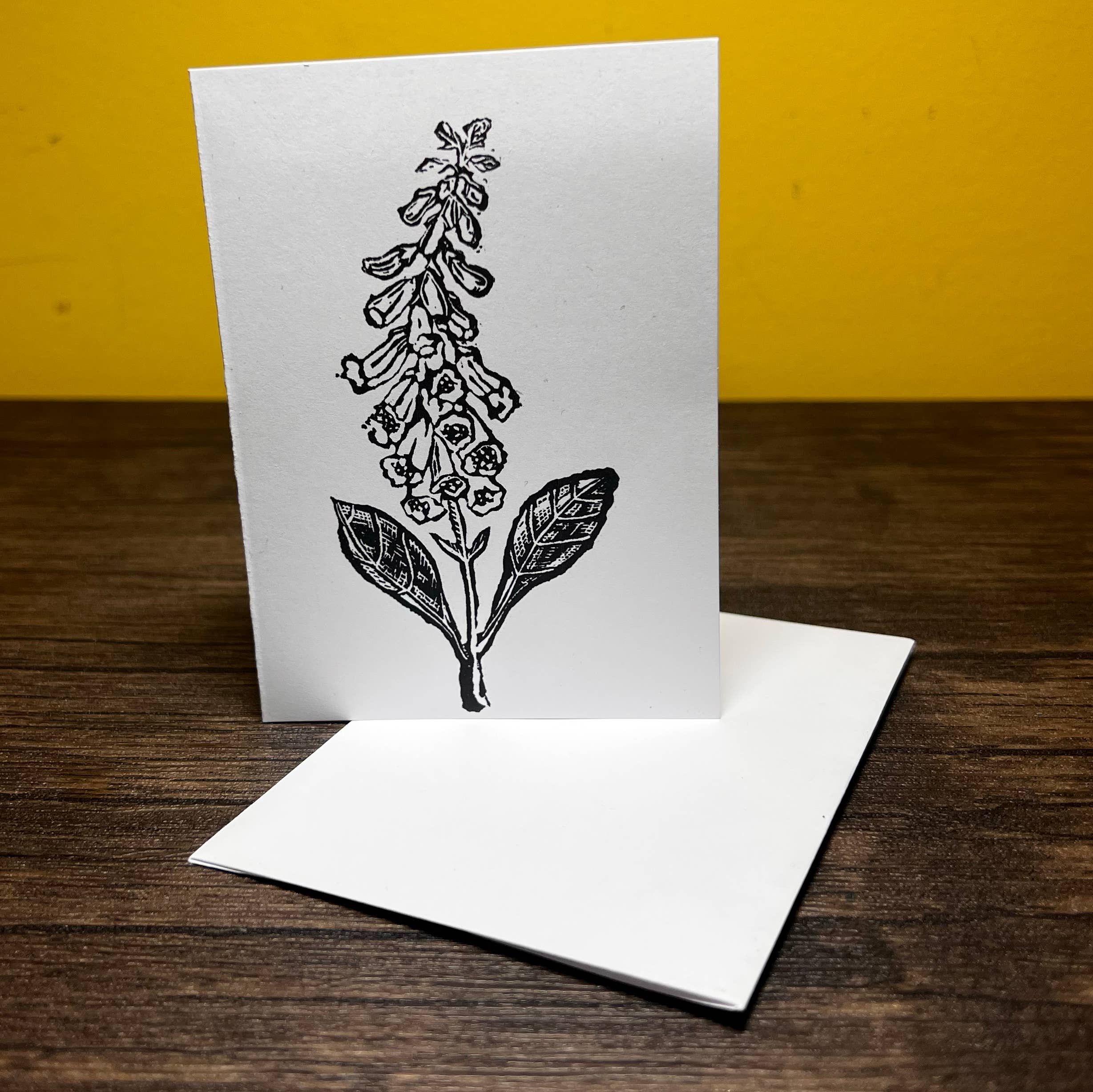 Dragonduck Creations - Wholesale Everyday Greeting Card - Foxglove Greeting Card 1