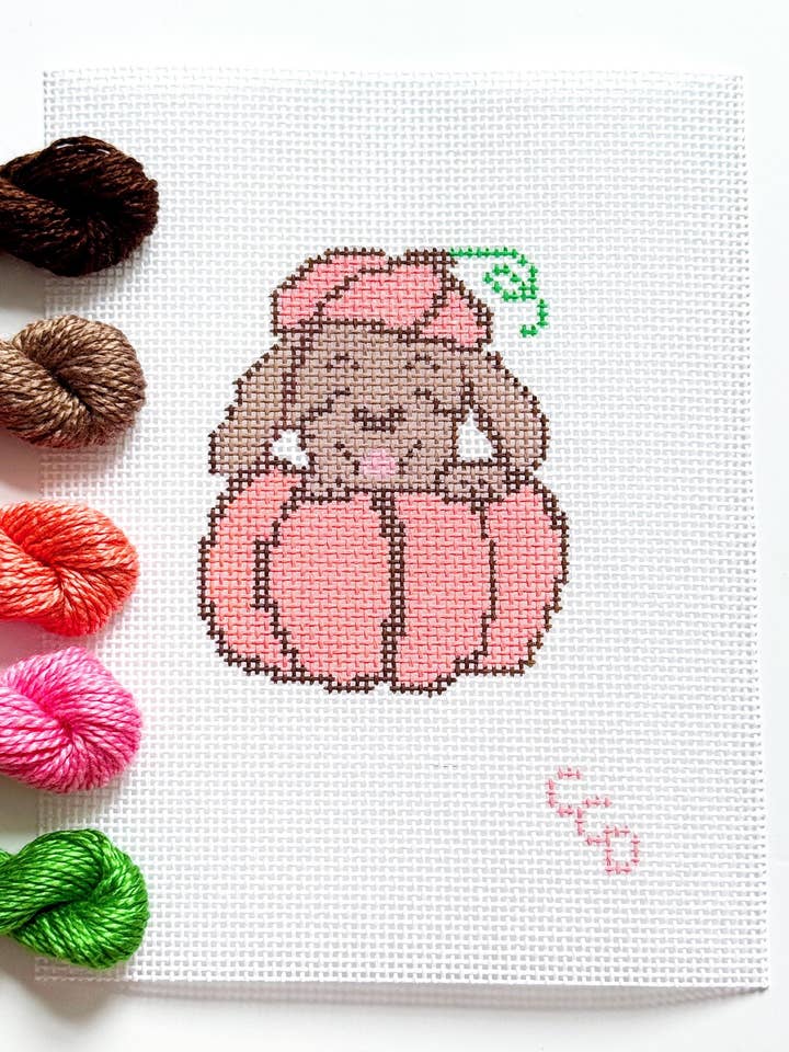 Pumpkin Dog 13 Mesh Needlepoint Canvas, Fall Dog Needlepoint Canvas, Fall Needlepoint Canvas, Autumn Needlepoint for wholesale by Cotswold Co Designs