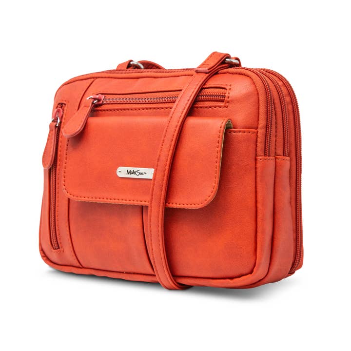 Multisac Zippy Triple Compartment Crossbody for wholesale by Multisac Handbags