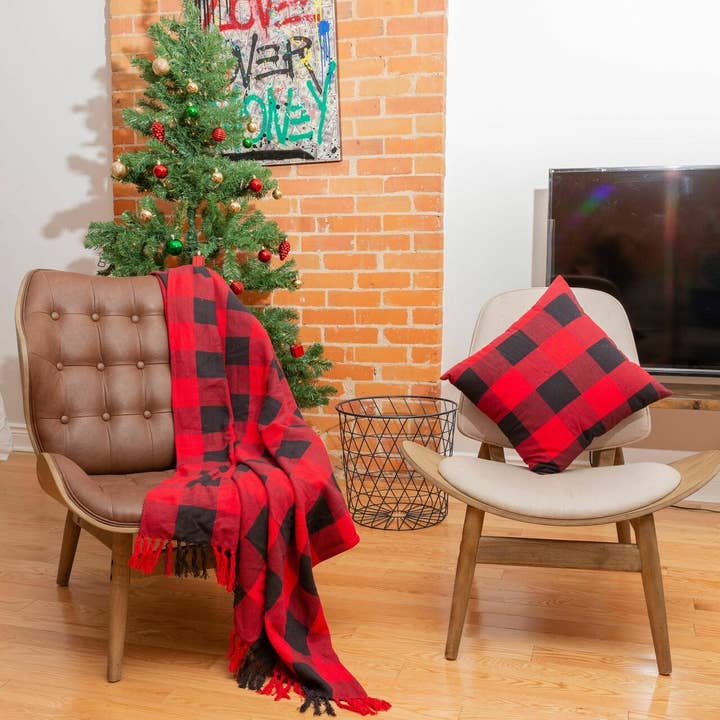 Fabstyles - Wholesale Throw Blanket - Fabstyles Buffalo Check Cotton Throw 50x604