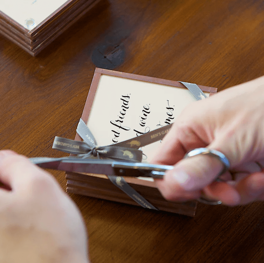 Ben's Garden - Wholesale Coasters - Holly Sprig Copper & Glass Coaster, Set of 43