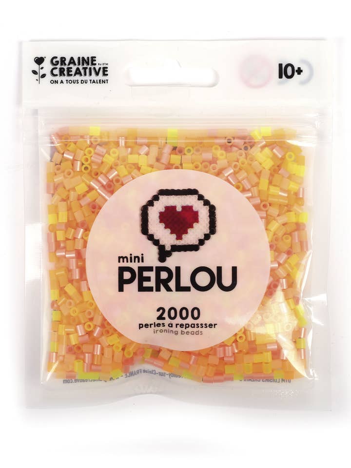MINI PERLOU BAG OF 4 COLORS YELLOW ORANGE for wholesale by Graine Créative