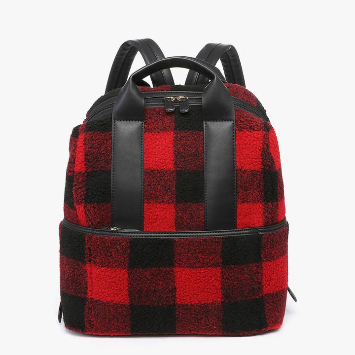 Jen & Co. - Wholesale Backpack - Women's - BP2105SHP Hattie Sherpa Backpack w/ Guitar Strap