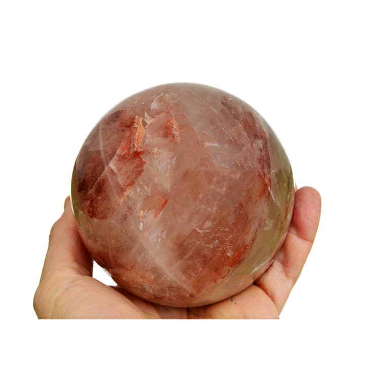 Kaia & Crystals - Wholesale Spiritual Stone/Crystal - XL Fire Quartz Sphere Crystal (65mm - 100mm)4
