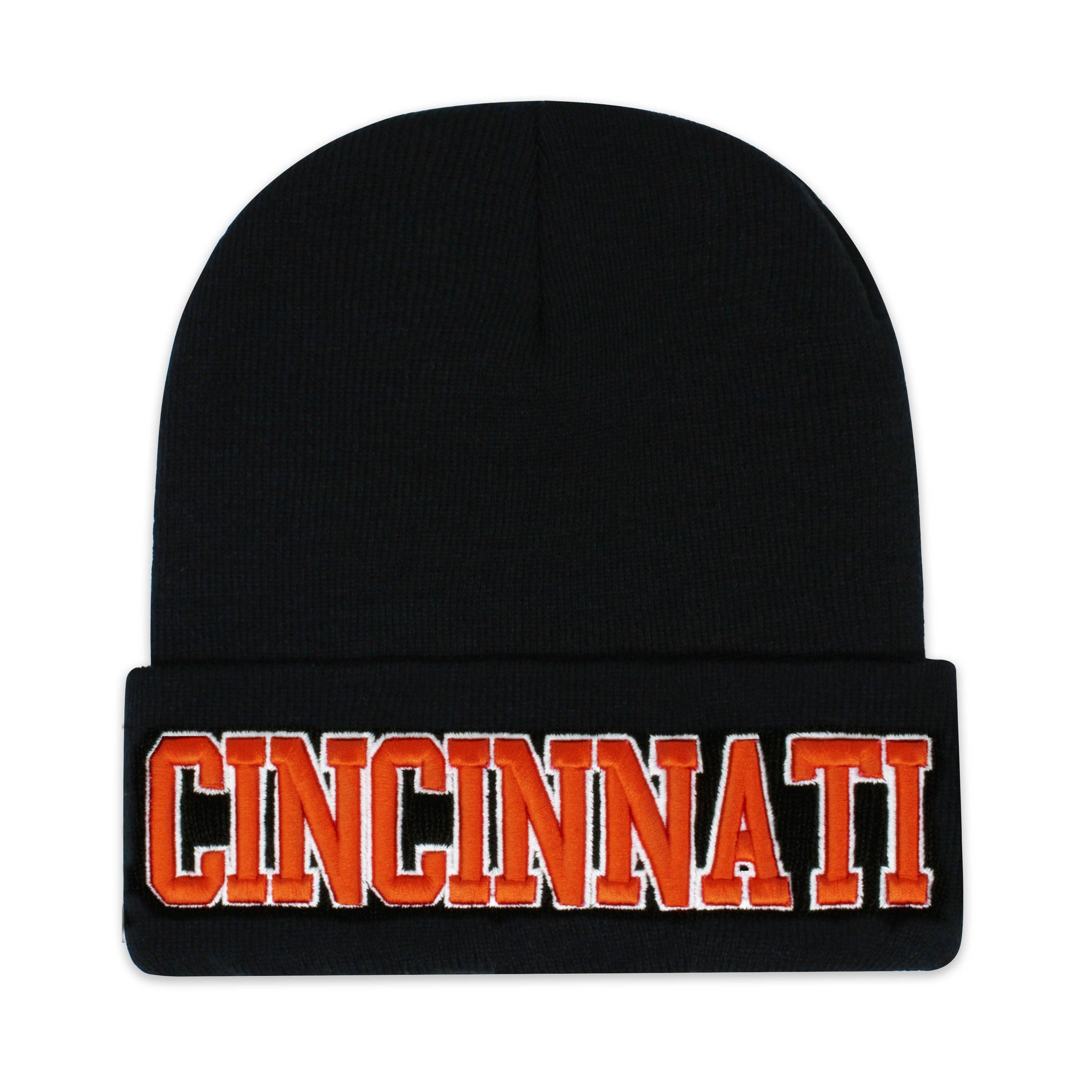 ChoKoLids - Vente Bonnet – unisexe - Bonnets noirs en tricot brodé 3D Football Sports Team City5