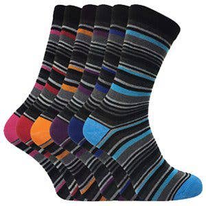 Pontivia Commerce – wholesale Socks – Men's – 6 pairs mens formal patterned coloured dress cotton socks8