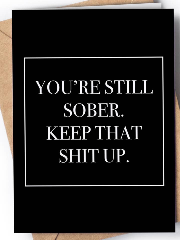 Carte de sobriété - Cartes de sobriété - Cadeaux de sobriété - GC044 pour la vente par Greeting Cards for Everyone - Birthday Gifts
