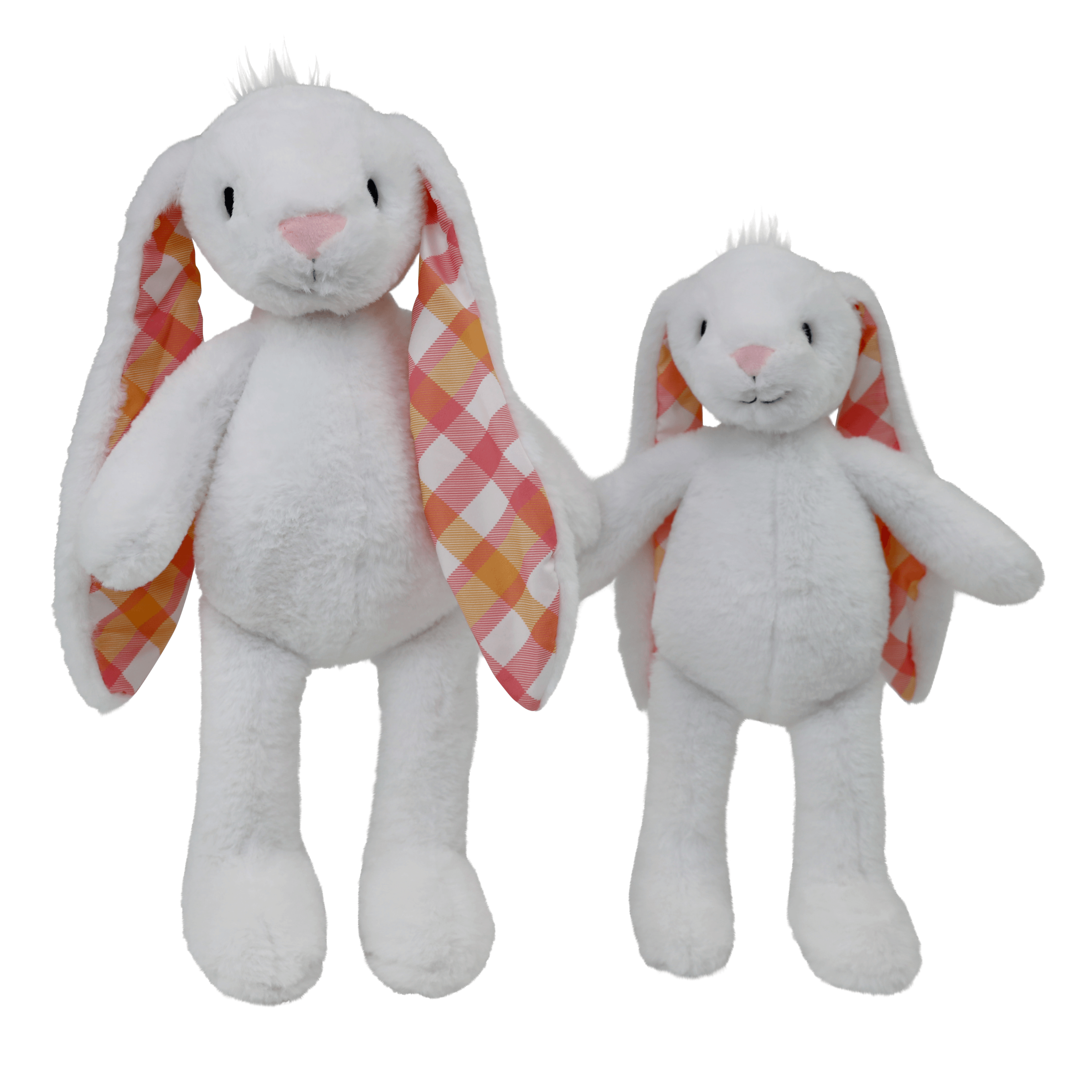 OrangeOnions - Wholesale Stuffed/Plush Toy - Kids & Baby - Plushible Plaid Eared Bunny White Stuffed Plush Toy2